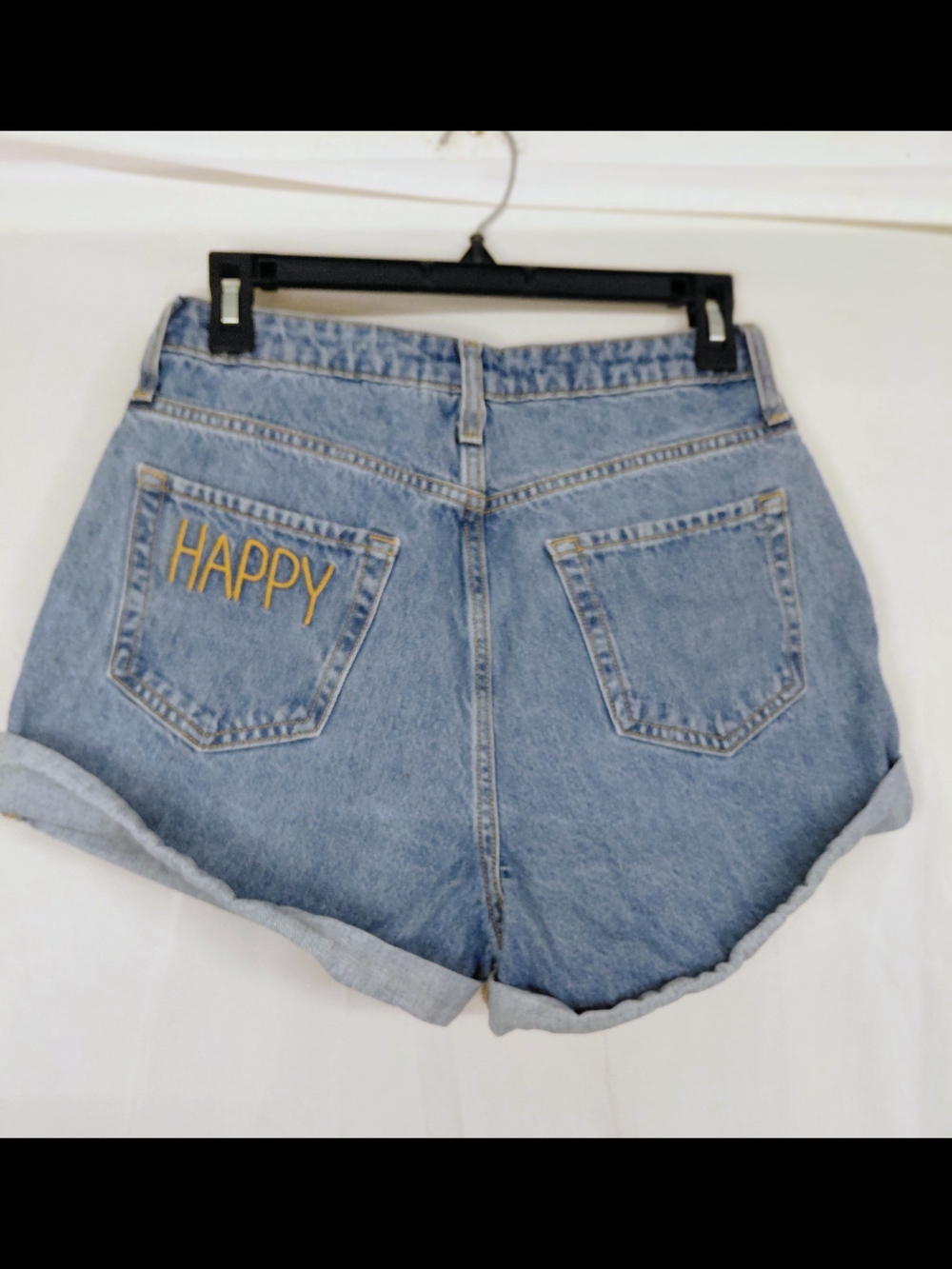 wild fable Light Blue Rolled Hem Denim Shorts - Picture 2 of 5